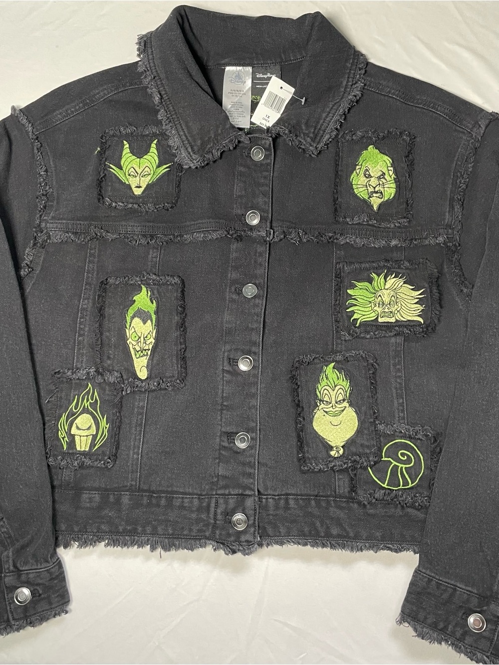 Disney Parks Her Universe 2025 Disney Villains Women's Denim Jacket 1X NEW